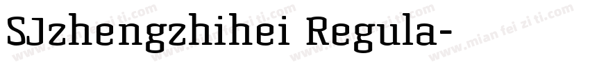 SJzhengzhihei Regula字体转换